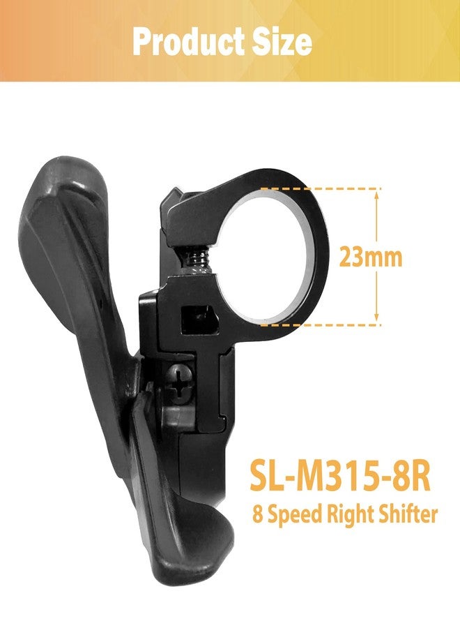 Relwears Bike Shifter SL-M315 8 Speed Right Thumb Gear Shifter 8 Speed Shifter for Moutain Bike, Road Bike and Commuter Bike - Image 4