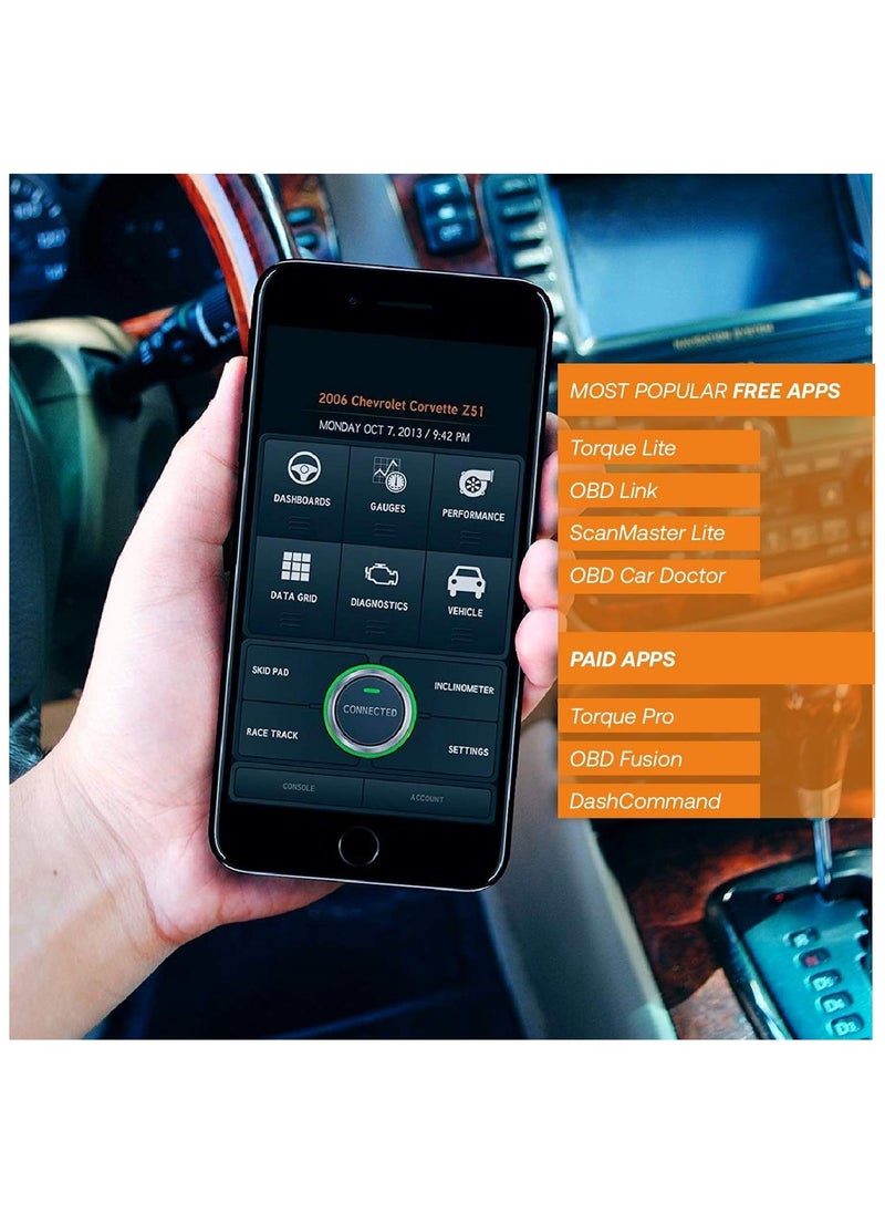 ترييو - Obd2 الماسح الضوئي ELM327 محول لنظام أندرويد iOS فحص ضوء المحرك أداة المسح التلقائي خطأ رمز القارئ أداة تشخيص السيارة - Image 1