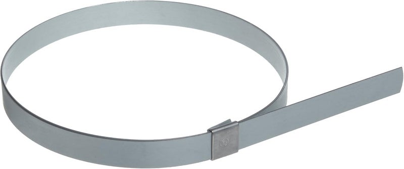 Bandit CP2099 5/8" Wide x 0.025" Thick 5" Diameter, Galvanized Carbon Steel Center Punch Clamp (25 Per Box) - Image 1