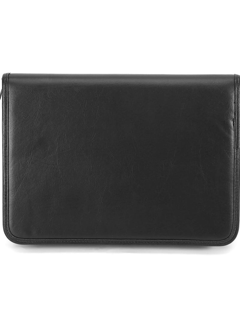 GGOOT A4 Portfolio Folder, Business Padfolio Case Zippered Writing Pad with Pockets and Card Holders, Leather Conference Folder Business School Office Document Holder Portfolio Organiser  - Image 5