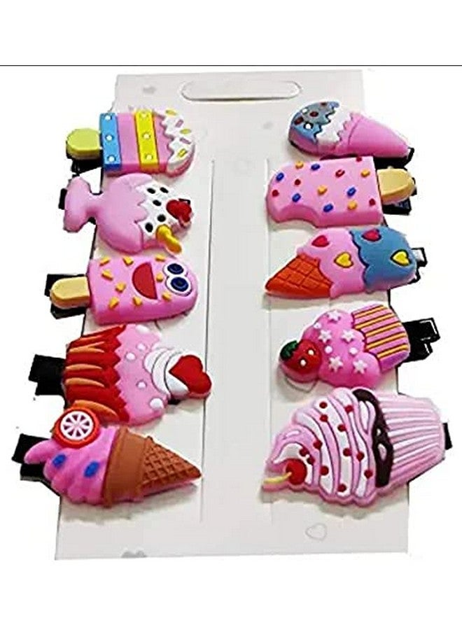 FAMEZA Ice cream clip 10 piece in in all icecream and multicolor baby clip - Image 3