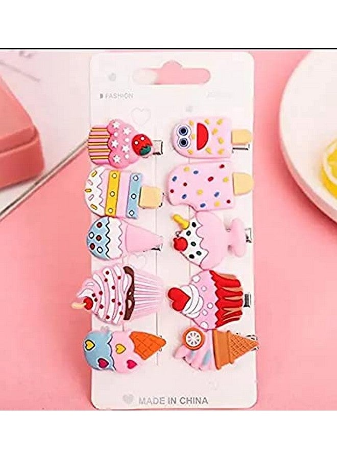 FAMEZA Ice cream clip 10 piece in in all icecream and multicolor baby clip - Image 2