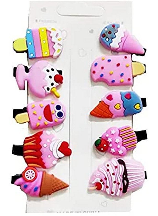 FAMEZA Ice cream clip 10 piece in in all icecream and multicolor baby clip - Image 1