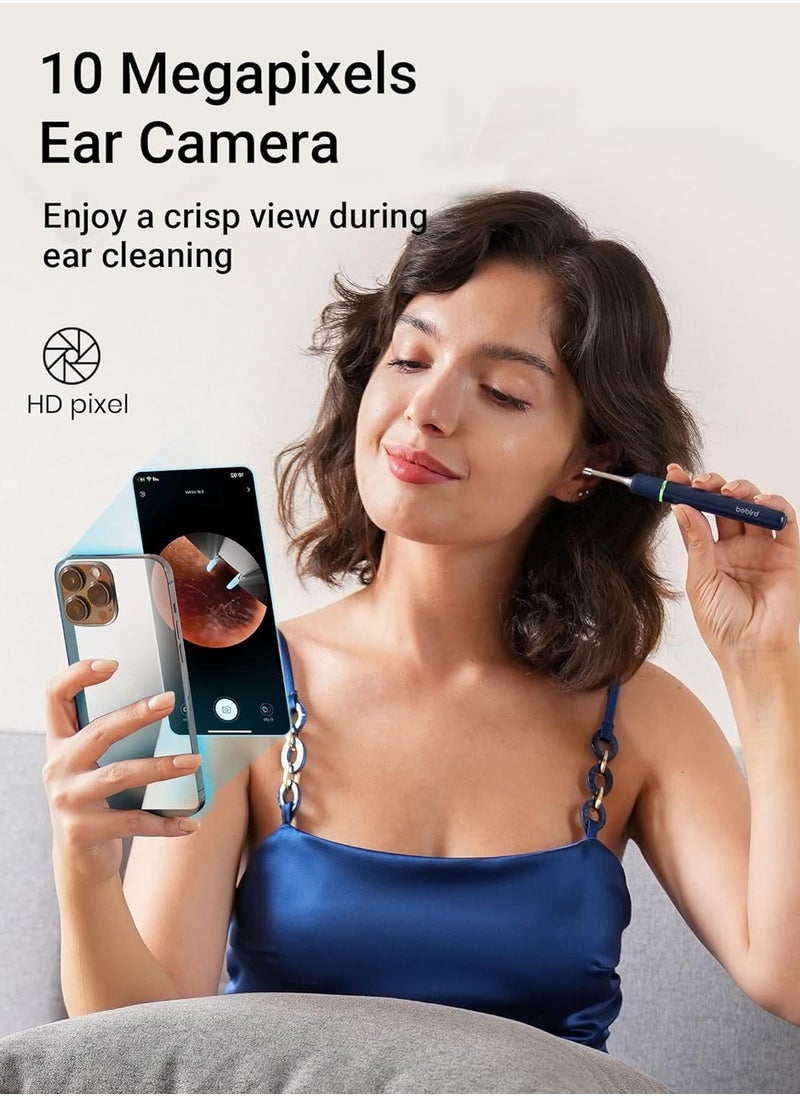 Note 5 Ear Wax Removal Tool with Ear Camera Ear Cleaner with Ear Pick and Tweezers Mode,1000W Ear Scope Universal Gyroscope for Earwax Removal