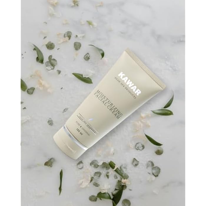 KAWAR Dead Sea Face Moisturizer with Hyaluronic Acid, Niacinamide & Ceramides, Skin Feels Softer and Smoother, Long-Lasting Hydration, Fast-Absorbing, Vegan Moisturizer for Men & Women, 5.1 fl oz - Image 5