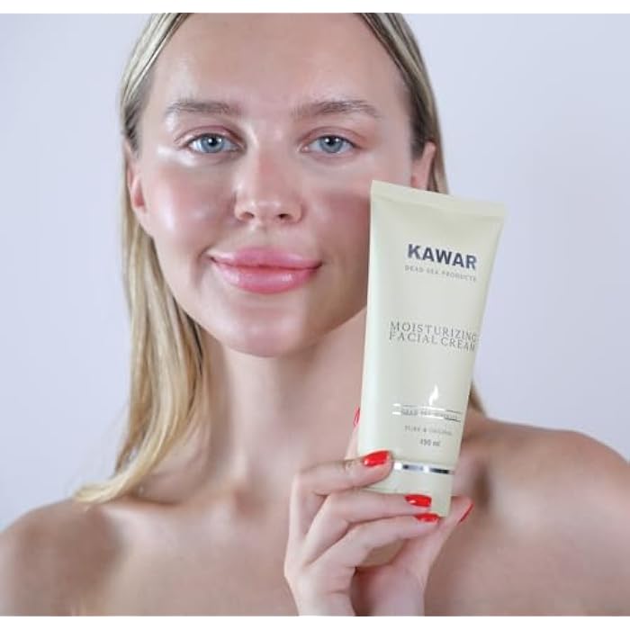 KAWAR Dead Sea Face Moisturizer with Hyaluronic Acid, Niacinamide & Ceramides, Skin Feels Softer and Smoother, Long-Lasting Hydration, Fast-Absorbing, Vegan Moisturizer for Men & Women, 5.1 fl oz - Image 4