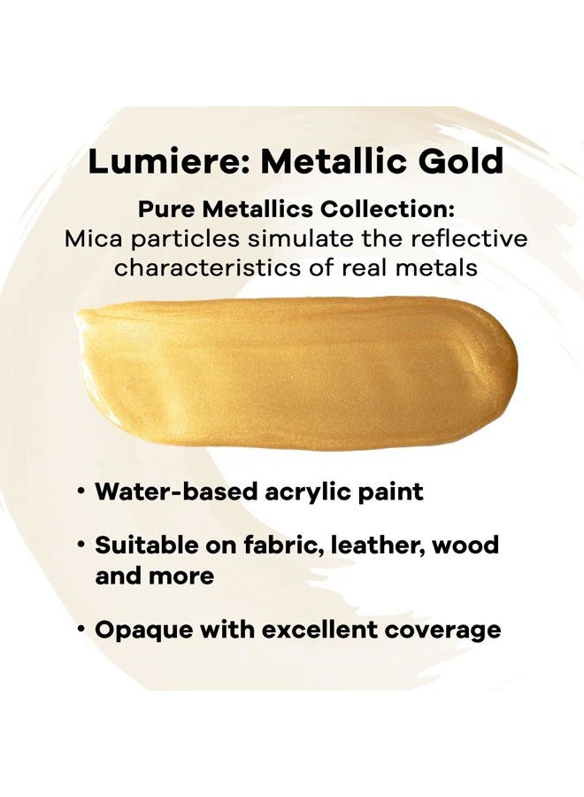 Jacquard Lumiere Paint 2.25oz Metallic Gold - Image 2