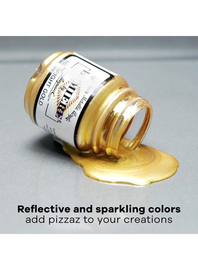 Jacquard Lumiere Paint 2.25oz Metallic Gold - Image 3