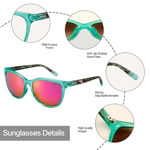 Jefoo Retro Polarized Sunglasses for Men women UV400 Protection for Driving Fishing Hiking Golf Outdoor Sport Glasses - Image 5