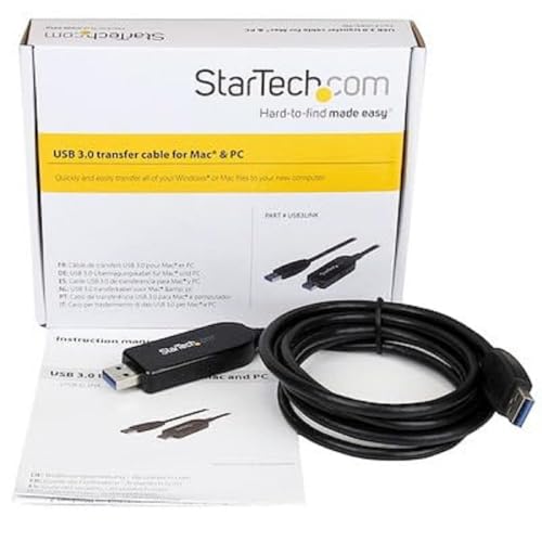 StarTech.com USB 3.0 Data Transfer Cable for Mac and Windows, Fast USB Transfer Cable for Easy Upgrades, 2m (6ft) (USB3LINK) - Image 5