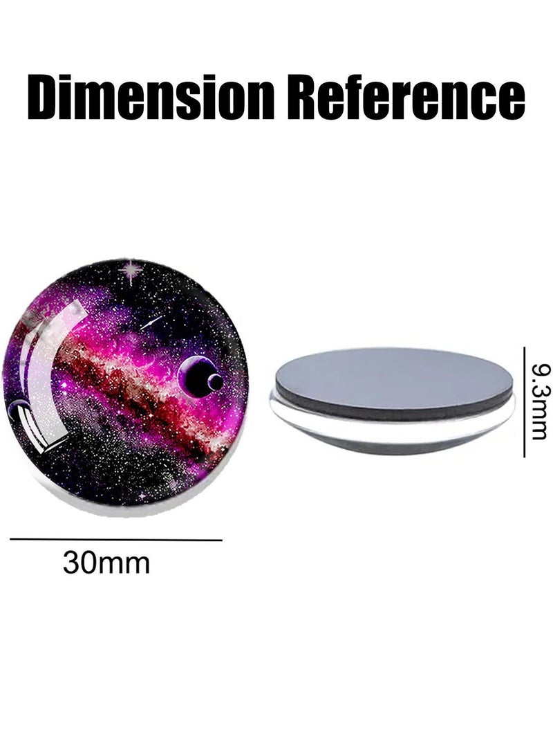 JACIRCLE Fridge Magnet, 12 Pcs Galaxy Planet Fridge Magnets - Non-Scratch Strong Hold 3D Space Universe Refrigerator Magnets - Reusable Decorative & Functional Planet Magnetic Stickers - for Home Decor, Kitchen, Office, Whiteboard, Blackboard, Refrigerator Door, Cabinet, Message Board, Kids Room, Study Desk, Playroom - for Space Lovers Adults Kids, Home Office School, Strong Magnetic Fridge Magnets Set - Image 2