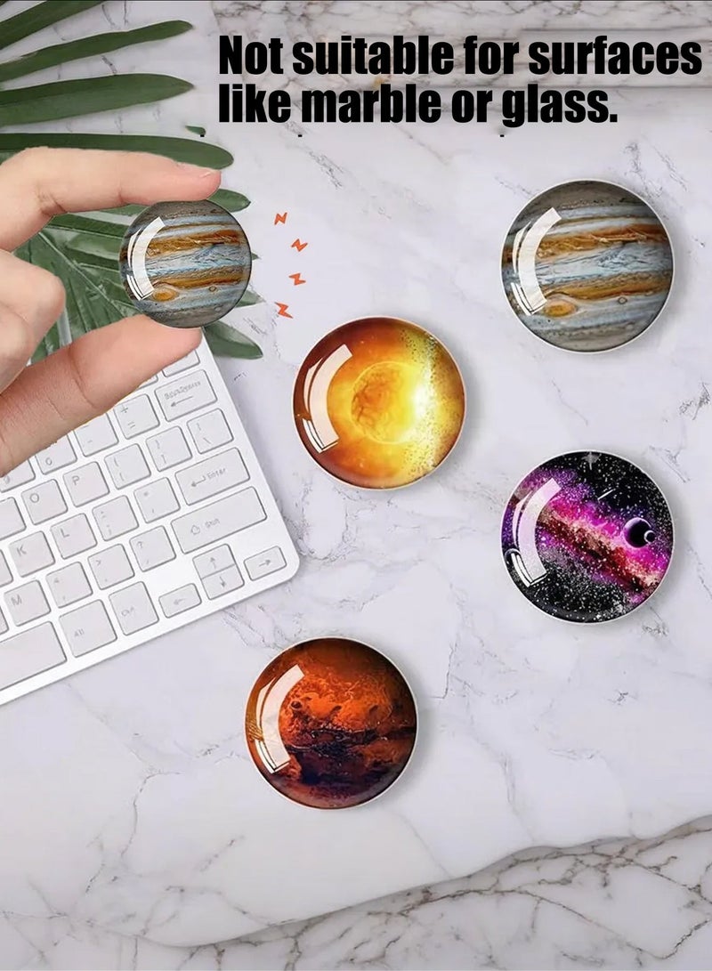 JACIRCLE Fridge Magnet, 12 Pcs Galaxy Planet Fridge Magnets - Non-Scratch Strong Hold 3D Space Universe Refrigerator Magnets - Reusable Decorative & Functional Planet Magnetic Stickers - for Home Decor, Kitchen, Office, Whiteboard, Blackboard, Refrigerator Door, Cabinet, Message Board, Kids Room, Study Desk, Playroom - for Space Lovers Adults Kids, Home Office School, Strong Magnetic Fridge Magnets Set - Image 4