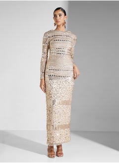 Amelia Rose Embellished Crew Neck Dress  - Image 4