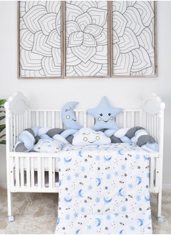FUN MOMENT 6-Piece Baby Cot Bedspread With Snail Partitions  - Image 1