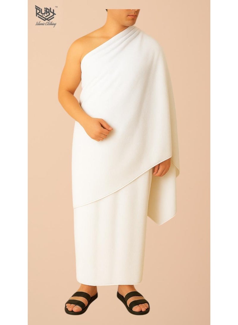 Premium Microfiber Ihram for Hajj & Umrah For Men Experience comfort, purity, and peace during your sacred journey. Ultra-Soft | Lightweight | Quick-Dry | Non-Transparent