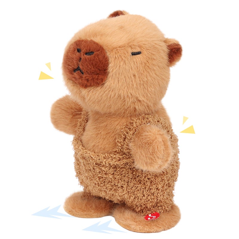 Easfan Talking Capybara Repeats What You Say Walking Singing Stuffed Animal Electric Interactive Plush Toy Funny Animated Toy Mimicking Speaking Birthday for Kids Toddlers9 - Image 3