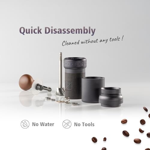 1ZPRESSO مطحنة قهوة يدوية 1Zpresso K-Ultra فضية مع حقيبة حمل، طحن متسق، مطحنة مخروطية من الفولاذ المقاوم للصدأ، مقبض قابل للطي، إعداد خارجي قابل للتعديل رقمي، مطحنة شاملة - Image 4