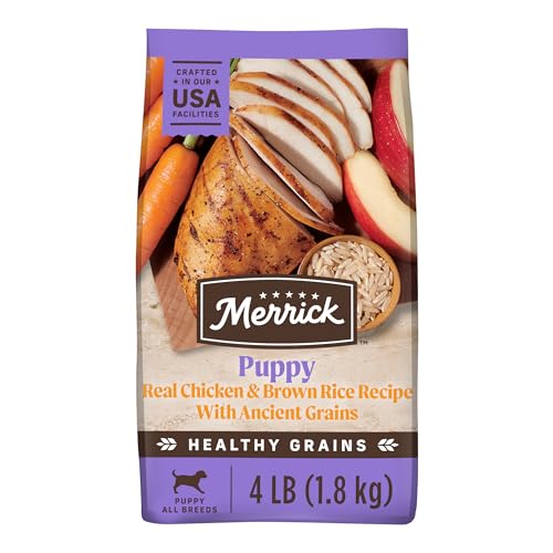 Merrick Healthy Grains Premium Dry Dog Food Wholesome And Natural Kibble For Healthy Digestion Puppy Recipe 40 lb Bag