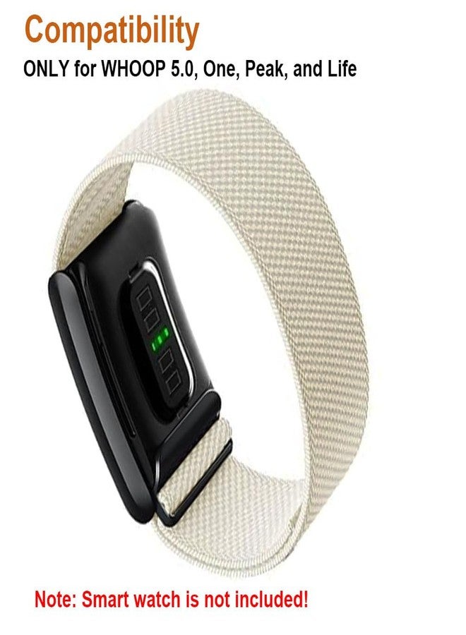 Sankel Nylon Band Compatible for WHOOP 5.0, One, Peak, and Life, Ultra-Soft,Adjustable Sport Comfort Stretchy Elastic Braided Replacement Wristbands Straps for Whoop 5.0 | NOT for Gen 4 (Starlight) - Image 2