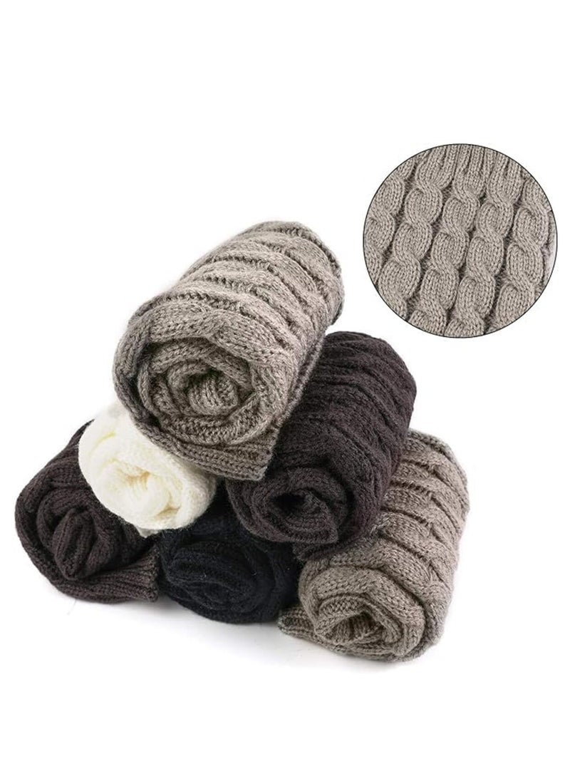 KCDMBUE - 2 Pairs Women Knit Leg Warmers Winter Warm Long Boot Socks (Style 2) - Image 1
