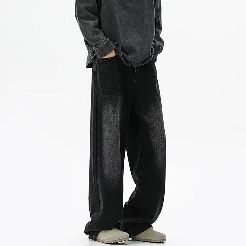 Unisex Classic Denim Jeans Loose Fit Daily Outdoor Wear - Image 1