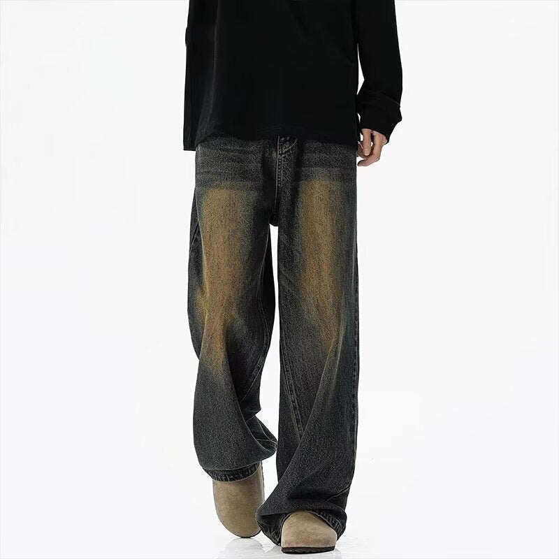 Unisex Classic Denim Jeans Loose Fit Daily Outdoor Wear - Image 2