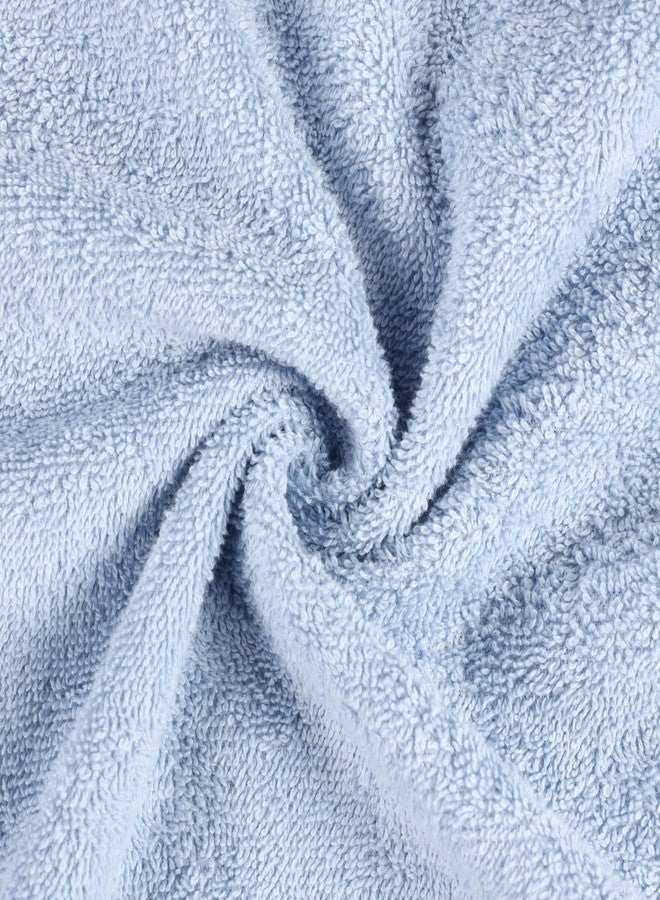 Superior Kids Cotton Terry Poncho, Soft, Absorbent Bath Towel with Hood, Bathroom Accessories, Long, Plush Bathrobes for Bath, Shower, Spa, Resort, Beach, Pool, Boy, Girl, Small/Medium Size, Blue - Image 5