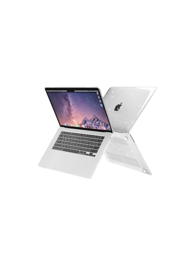 موسيسو متوافق مع حافظة MacBook Air 15 بوصة إصدار 2023 2024 M3 A3114 M2 A2941 مع معرف اللمس، حافظة صلبة من البلاستيك اللامع اللامع وغطاء لوحة المفاتيح وواقي شاشة، شفاف - Image 5