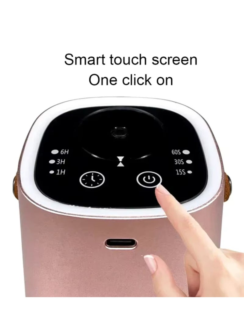xinzhen Portable USB Car Aromatherapy Diffuser Pink, Intelligent Touch Screen, Waterless Aroma Machine for Automatic Relaxation, Car Charger Compatible, Compact Design for Easy Use  - Image 4