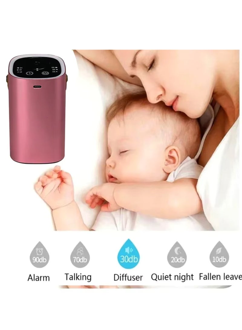 xinzhen Portable USB Car Aromatherapy Diffuser Pink, Intelligent Touch Screen, Waterless Aroma Machine for Automatic Relaxation, Car Charger Compatible, Compact Design for Easy Use  - Image 5