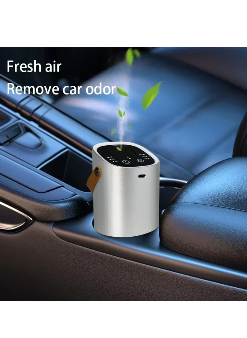 xinzhen Portable USB Car Aromatherapy Diffuser Pink, Intelligent Touch Screen, Waterless Aroma Machine for Automatic Relaxation, Car Charger Compatible, Compact Design for Easy Use  - Image 3