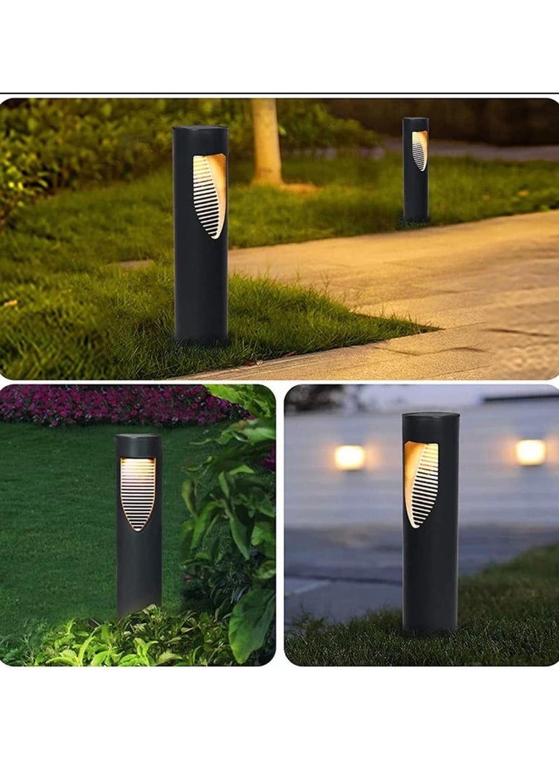 BLUE CORAL 2 Pack Solar Garden Light Waterproof LED Garden Lawn Lamp Modern Solar Led Light Outdoor Courtyard Villa Decoration Landscape Lawn Bollards Light Warm  - Image 2