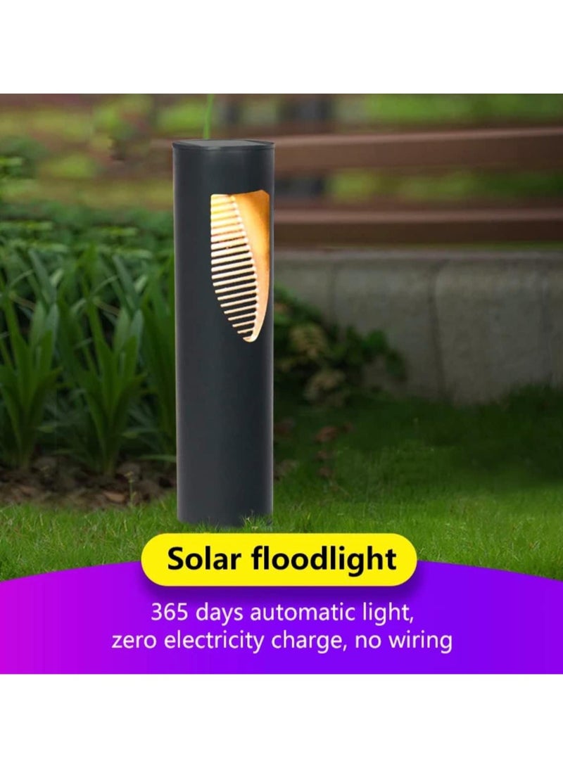 BLUE CORAL 2 Pack Solar Garden Light Waterproof LED Garden Lawn Lamp Modern Solar Led Light Outdoor Courtyard Villa Decoration Landscape Lawn Bollards Light Warm  - Image 4