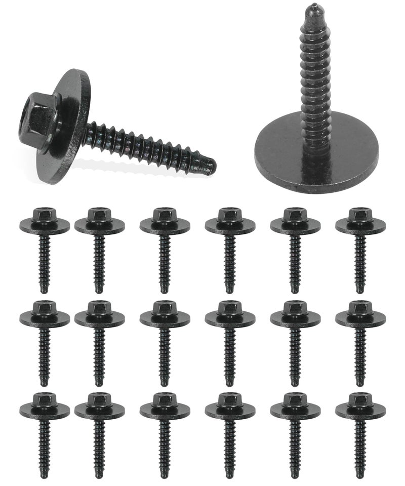 UBOG 20PCS Fender ScrewsFender Liner ScrewsCar Accessories Bumper BoltsFender Liner Bumper Cover Splash Shield Bolt ScrewSplash Shield Screws ReplacementCompatible 11570498 W716345S450B - Image 3
