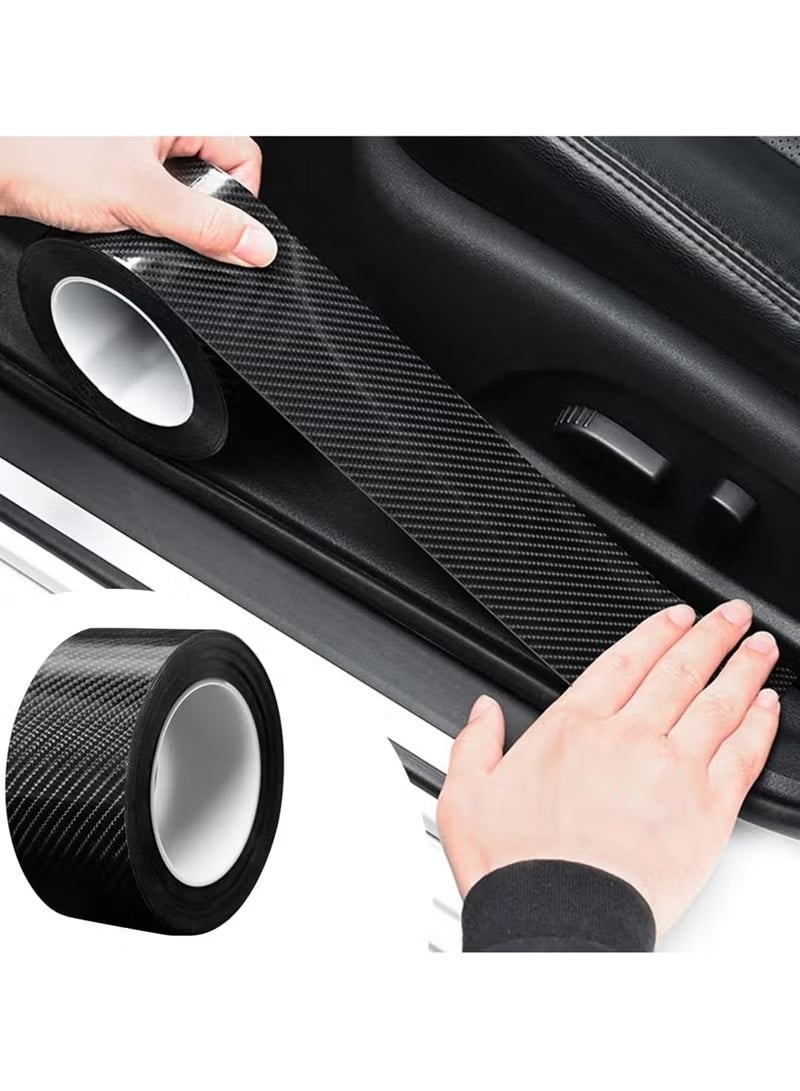 GIFT Anti-Scratch Anti-Collision Adhesive Strip Car Door Edge Guard Protector Strip Car Door Scuff Plate Protectors Black Matte Tape for Rear Bumper/Door - Image 1