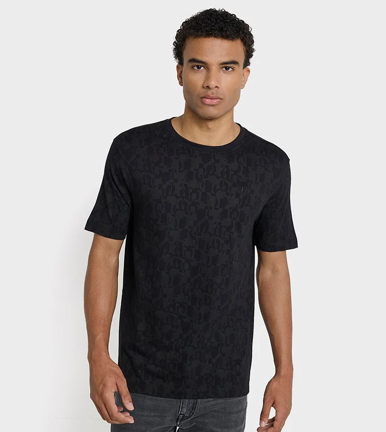 بين شيرمان Ben Sherman Men's Crew Neck Short Sleeve Printed T-Shirt