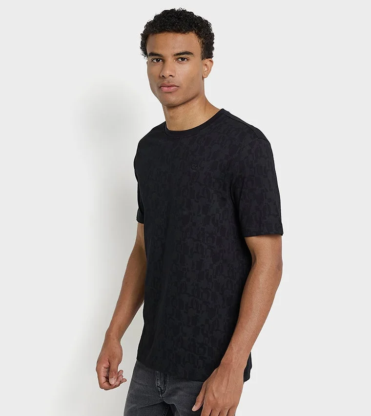 بين شيرمان Ben Sherman Men's Crew Neck Short Sleeve Printed T-Shirt