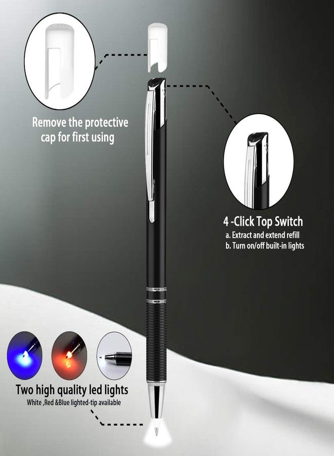 Penyeah Pen with Light, Light Up Flashlight Pen, LED Lighted Pens for Writing in The Dark 2pack - Father's Day Gifts for Dad Husband Men Women Birthday-White - Image 4