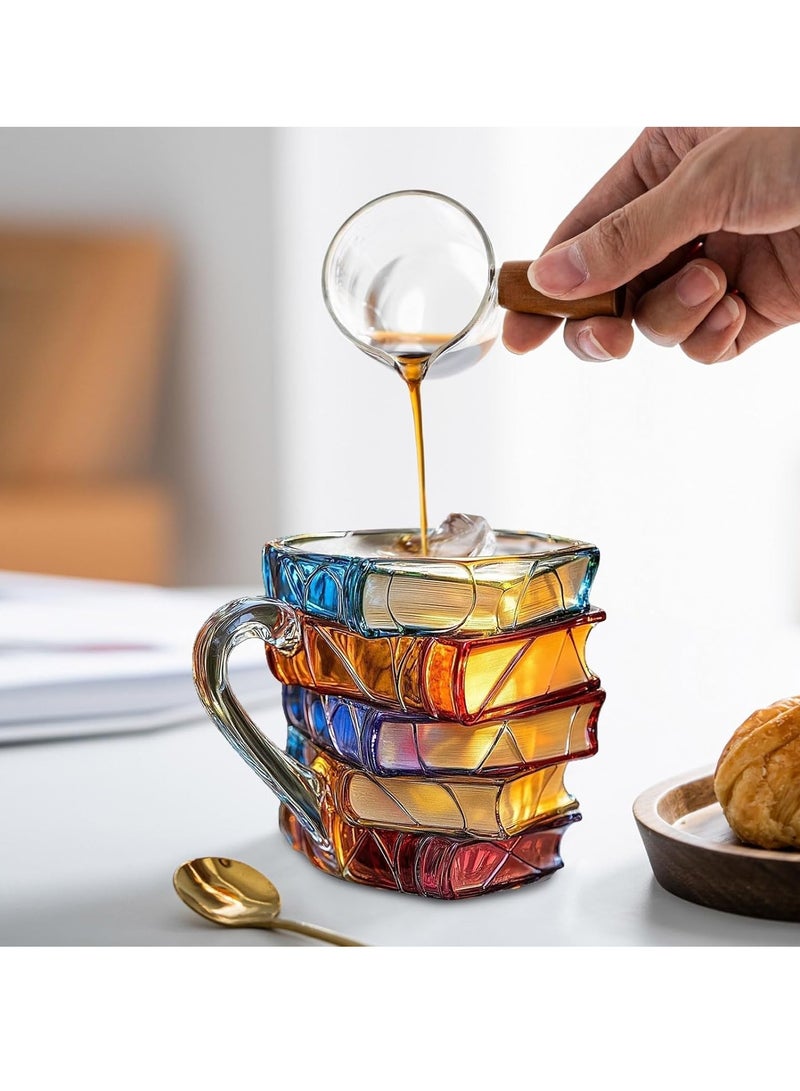 رسم كتاب القدح القدح القدح القهوة الجدة مناسبة لعشاق الكتب هدية فريدة من نوعها القدح القهوة 11 أوقية باردة مسلية التمرير الرياح لطيف لا يسقط الكتاب دودة القارئ كاتب مكتبة هدية أنثى - Image 2