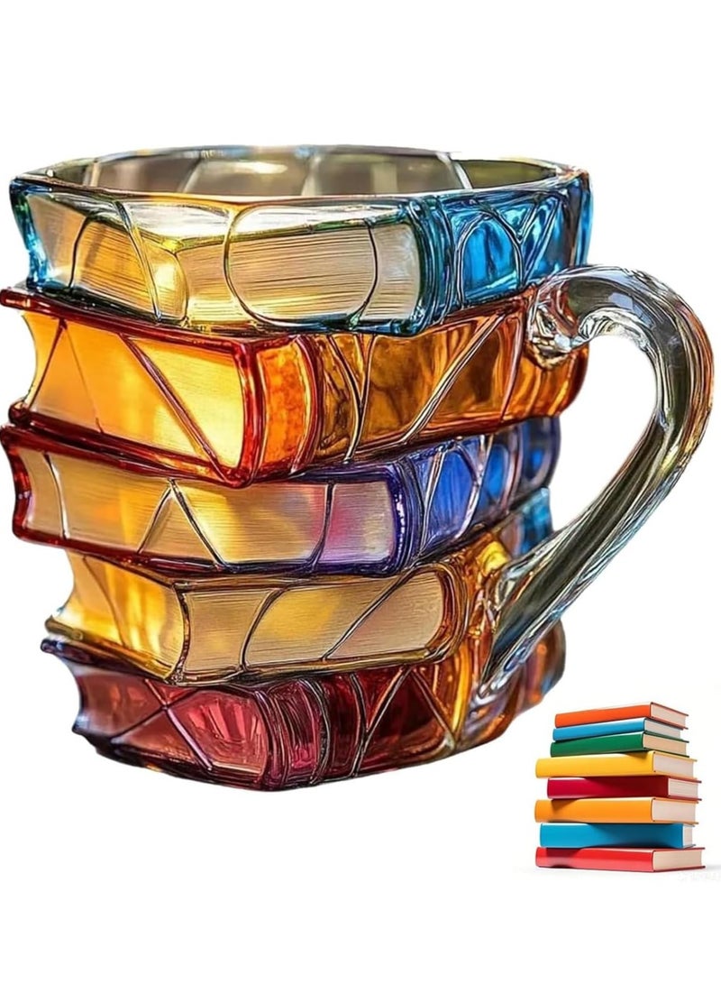 رسم كتاب القدح القدح القدح القهوة الجدة مناسبة لعشاق الكتب هدية فريدة من نوعها القدح القهوة 11 أوقية باردة مسلية التمرير الرياح لطيف لا يسقط الكتاب دودة القارئ كاتب مكتبة هدية أنثى - Image 1