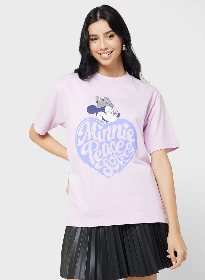 Disney Minnie Oversize Garment Dye T-Shirt