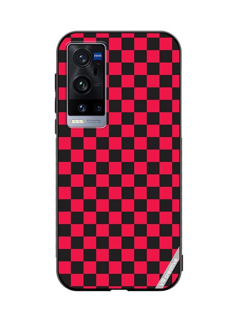 Protective Case Cover For Vivo X60 Pro Plus Checkerboard Vector Seamless Pattern Design Multicolour