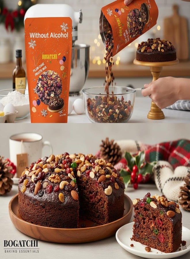 BOGATCHI Premium Plum Cake Fruit Mix (180g) - Authentic Kerala Style Dry Mixed Fruits for Cake Baking, Includes Cashew, Dates, Ginger & Cherry - Image 2
