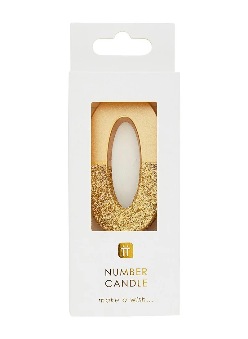 Talking Tables Talking Tables 0 Number Birthday Candles, Candle for Cake Decoration, Candle for Birthday Cake Topper, Anniversary Cake Number Candle. Candle stick for special occasions such as birthdays and Anniversaries (0 Number Candle, Gold Glitter Dipped Candle)