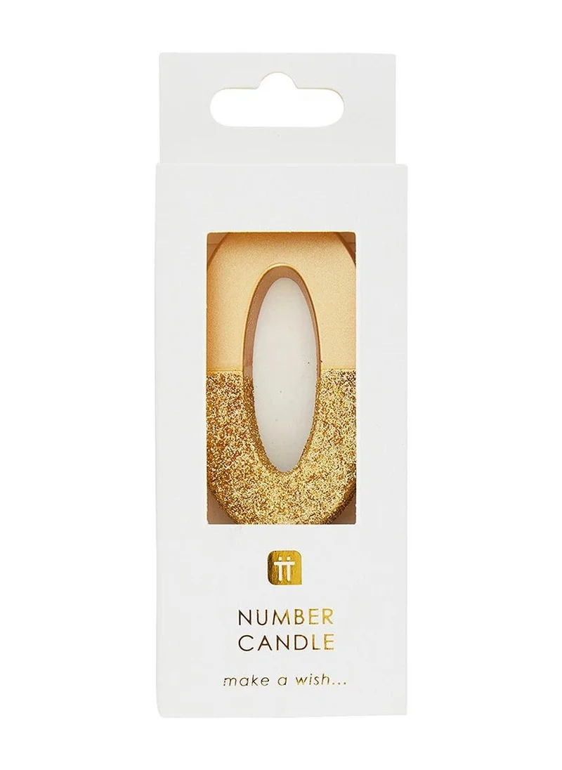 Talking Tables Talking Tables 0 Number Birthday Candles, Candle for Cake Decoration, Candle for Birthday Cake Topper, Anniversary Cake Number Candle. Candle stick for special occasions such as birthdays and Anniversaries (0 Number Candle, Gold Glitter Dipped Candle)