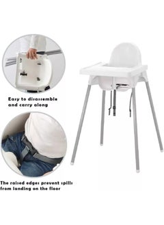 MAAS Adjustable High Chair with Food Tray and Safety Belt for Children 90X66X54 Cm  - Image 5
