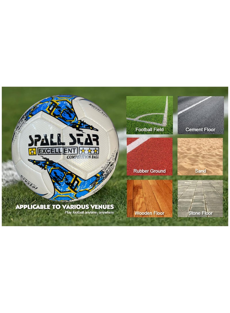 Spall Football Soccer Ball For Matches World Cup Best Indoor/Outdoor Water Proof Ball For Professional Training And Match Men And Women Youth And Adult - Image 4