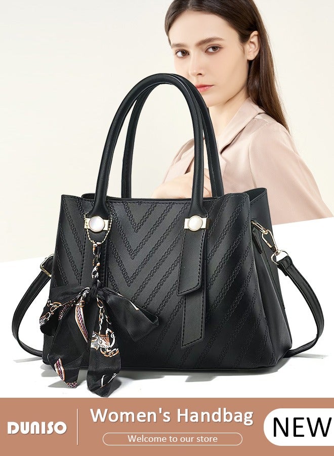 DUNISO Elegant Women's Handbag,Crossbody Bag with Removable Shoulder Strap,Large Capacity Tote Bag Shoulder Bag Fashion Ladies Satchel Bag for Women/Ladies Office Travel Daily Bag - Image 1