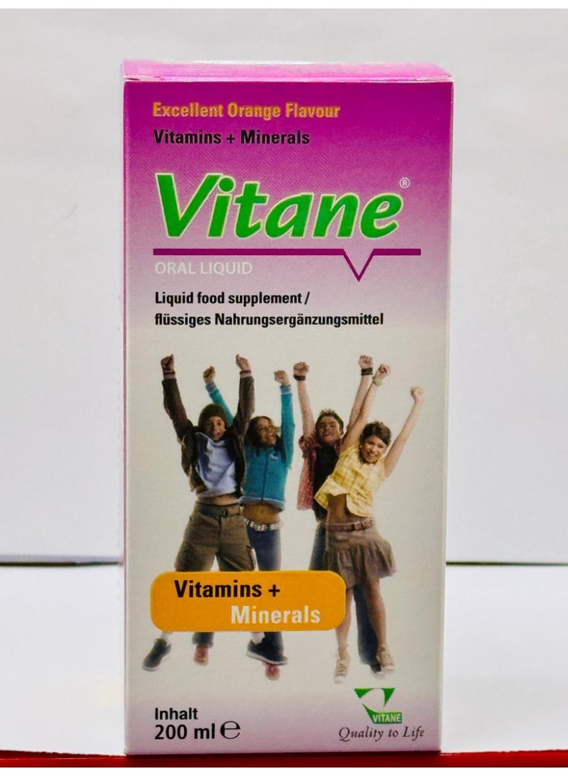 VITANE فيتاني فيتامينات ومعادن سائلة 200 مل - Image 1