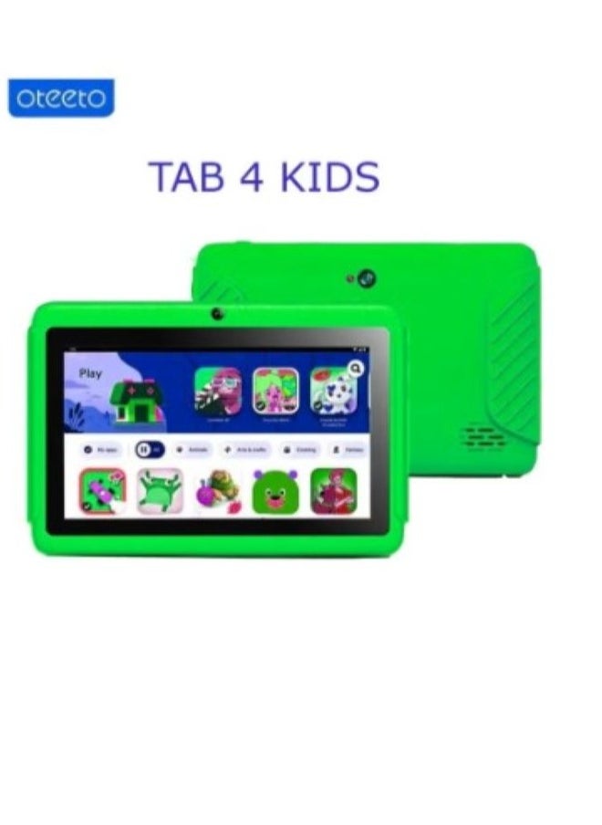 Oteeto Tab 4 Kids, 4GB RAM, 128GB ROM, 7 Inch IPS Display, 3000 mAh Battery, Toughened Glass, Android Kids 5G Wi-Fi Tablet (Green) - pzsku/ZFB345D02BAA1D4FE4957Z/45/_/1723906502/aa802ab1-1497-4697-8b42-fc3252abdadd